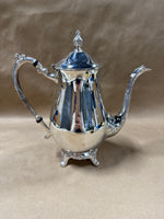 (A) Silver Plate Footed Tea Pot