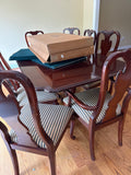 Drexel Dining Table with 2 Leaves, Table Pads and 8 Chairs***HEAQVY ITEM***READ DETAILS ON PICK UP POLICY***