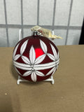 Waterford Vintage Holiday Heirlooms Frosted Glass Ball Ornament B, 4 Available, PRICED INDIVIDUALLY