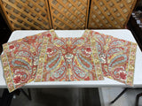 Pottery Barn Placemats, Set of 6, multicolor-rust, khaki, blue