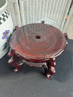 Large Floral Koi Fish Chinese Porcelain Fish Bowl Planter on Stand