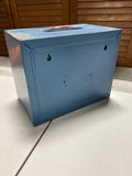 Small Metal Garage Storage Box w/Plastic Drawers (assorted items in drawers )