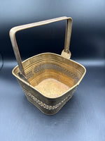 (A) Brass Square Basket