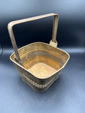 (A) Brass Square Basket