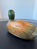 Wooden Hand Carved Vintage Mallard Duck Decoy with Swivel Head