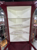 Red Painted Corner Cabinet***HEAVY ITEM***