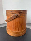 Primitive Vintage Wooden Firkin Sugar Bucket
