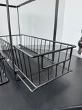 Brightroom Black Metal 2-Tiered Slide Out Organizer