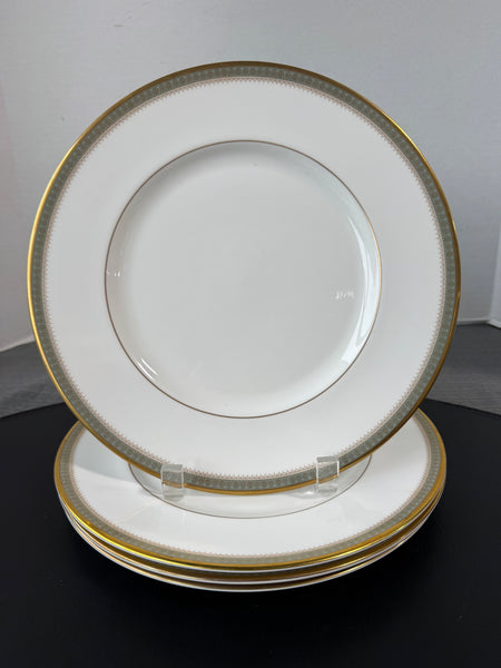 (D) 4-Piece Royal Doulton England Clarendon Fine Bone China Dinner Plates