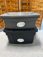 Euro United Plastic Storage Bins, Set of 2