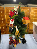 24" Artificial Table Top Christmas Tree with Lights and Some Ornaments