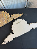 Pair of Gilded Carved Resin Heavyweight Wall Pediments