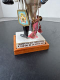 Chasseurs a Cheval Van Gerdinge Sitzendorf Porcelain French Soldier with Wooden Base AS IS (READ DESCRIPTION CAREFULLY)