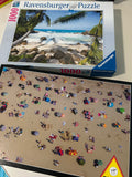 Family Beach Vacation Puzzles (2)-Ravensburger and Piatnik
