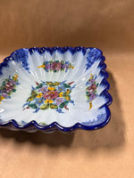Vestal Alcobaca Floral Square Bowl — Made In Portugal