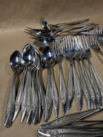 Stainless Steel Towle Silverware With Rose On Handles — Made In Germany — 54 Pieces