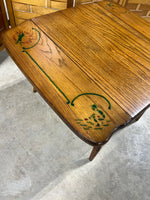 Oak Tone Drop Leaf Side Table