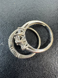 10K and 14K White Gold & Diamond Wedding Set SIZE 5