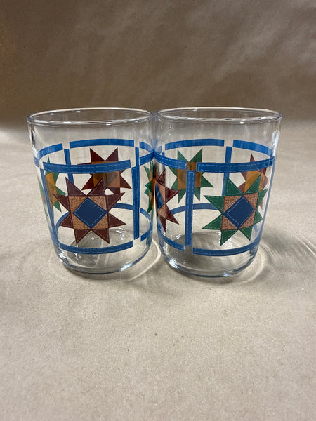 Pair Of Texas Star Juice Glasses