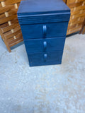 Blue Painted 3 Drawers Nightstand