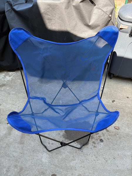 Metal and Mesh Folding Sling Chair