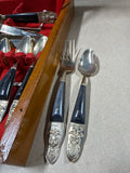 Siam Buddhist Flatware With Case- 33 Pieces (A)