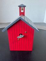 (A) Berkeley Designs School House Wooden Cuckoo Music Box (WORKS)
