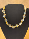 Clear/Yellow Tinted Beaded Choker