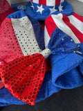 6-Piece Adult Patriotic Uncle Sam Hats with Sequin Bow