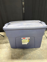 35 Gallon Blue Rubbermaid Storage