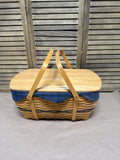 Longaberger Collectors Picnic Basket With Plastic Liner