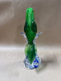 Glass Perched Parrot