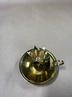 Brass Pineapple Taper Candle Holder Finger Loop