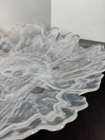 White Swirl Murano Glass Centerpiece Bowl
