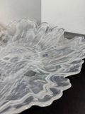 White Swirl Murano Glass Centerpiece Bowl