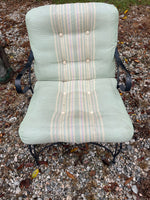 Black Outdoor Chair with Cushion, and Cover