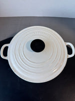 Le Creuset White Enamel Cast Iron Dutch Oven