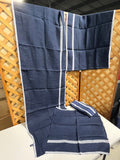 Navy/Gray Table Runners and Cloth Napkins, by Caravan, 10 pc