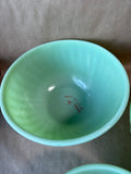 Ribbed Jadeite Fire King Nesting Bowls - Set Of 3 AS IS