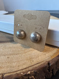 Domed Sterling Silver Stud Earrings