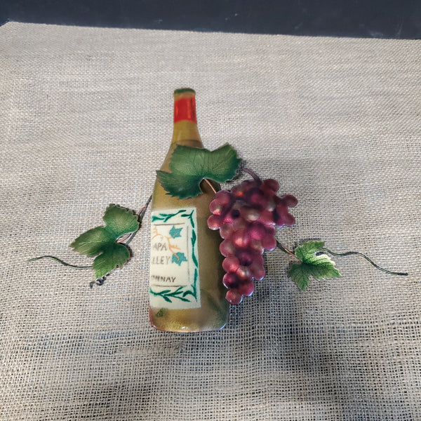 (A) Bovano of Cheshire Metal Wine Bottle Wall Decor