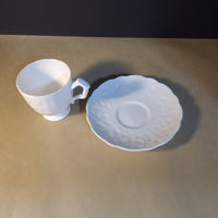 Aynsley England White Tea Cup and Saucer