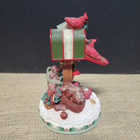Cardinal Mailbox Christmas Music Box WORKS