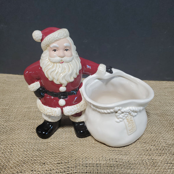 Ceramic Santa with Gift Bag