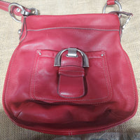 B. Makowsky Red Leather Crossbody Bag