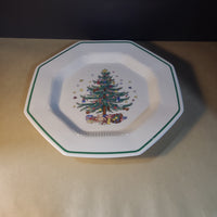 Lot of 5 Vintage Octagonal Christmastime Nikko Dinner Plates
