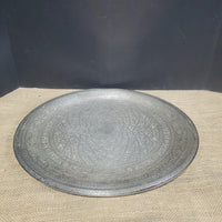 Large Metal Round Serving Tray