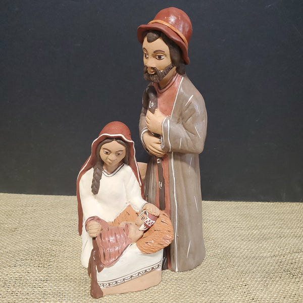 Clay Nativity Scene Candle Holder