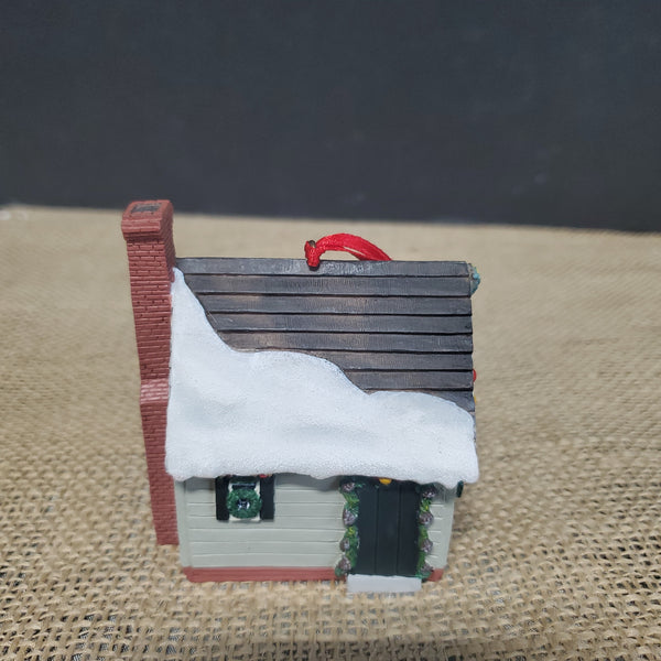 Vintage Colonial Williamsburg "The Grey Colonial Cottage" Birdhouse Ornament
