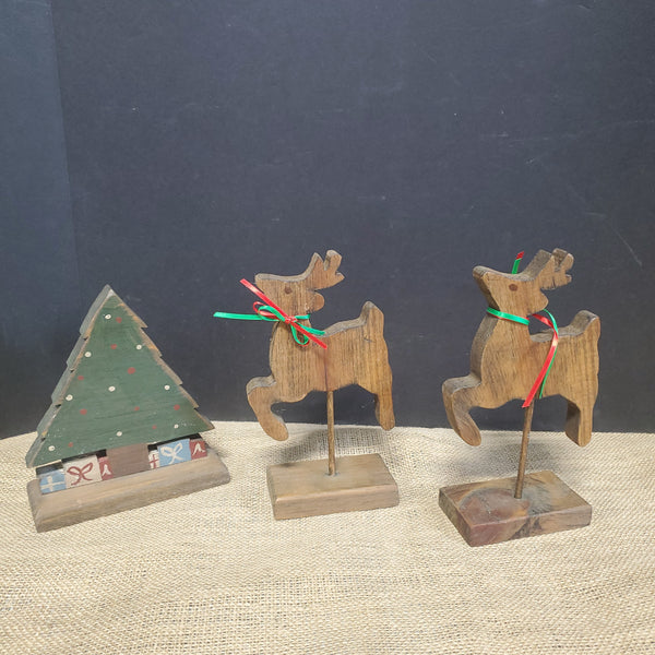 Wooden Holiday Decor Lot